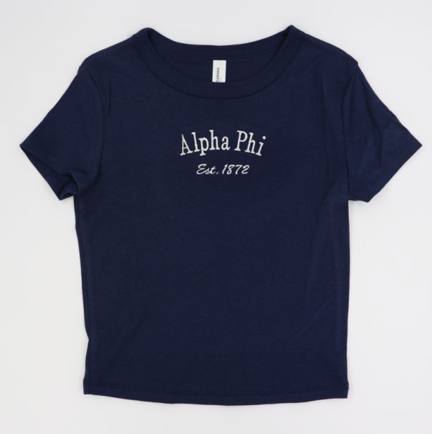 Alpha Phi Classic Baby Tee – Greek Divine and More