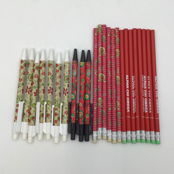 Alpha Chi Omega Pen and Pencil Bundle