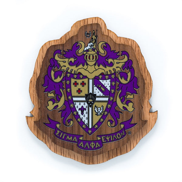 Sigma Alpha Epsilon Large Wood Crest Greek Divine And More 6274