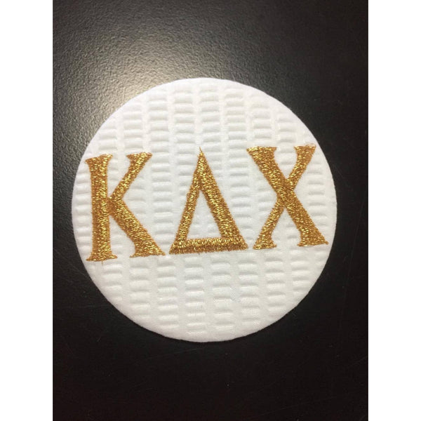 Kappa Delta Chi White Gold Embroidered Button - Discontinued