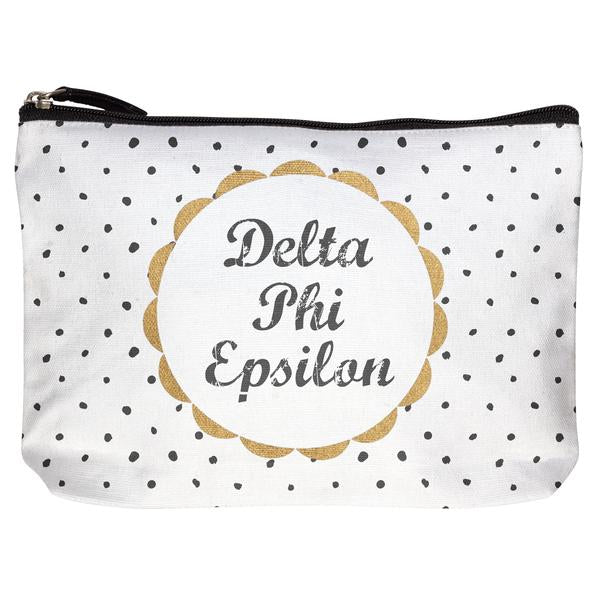 Delta Phi Epsilon Cotton Makeup Bag