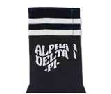 Alpha Delta Pi Black Retro Crew Socks