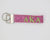 Alpha Kappa Alpha Glitter FOB Keychain
