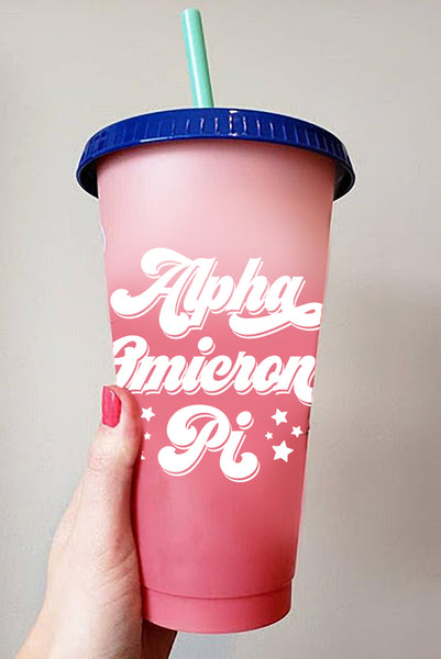 Alpha Omicron Pi Color Changing Cups