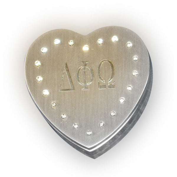 Delta Phi Omega Heart Shaped Jewelry Box
