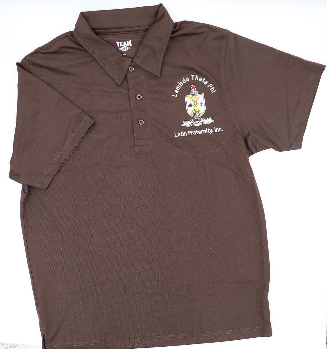 Lambda Theta Phi Moisture-Wicking Brown Polo – Greek Divine and More