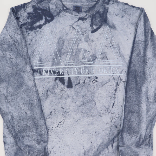 Delta Delta Delta Embroidered Color Blast Crewneck Sweatshirt