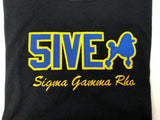 Sigma Gamma Rho Black Word Tee