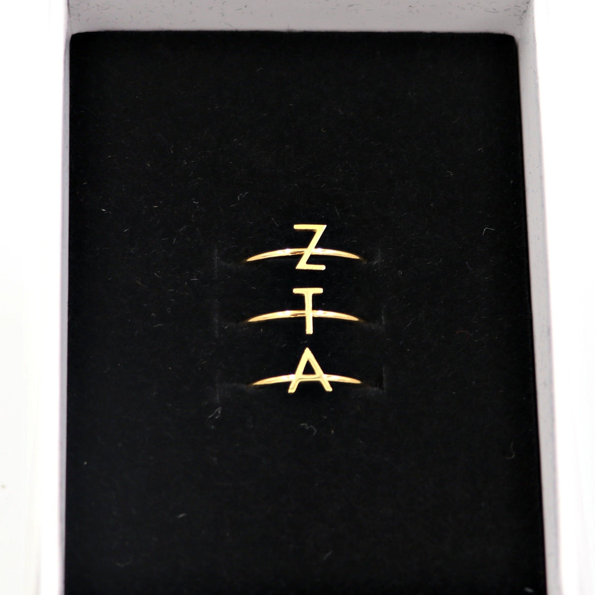 Zeta Tau Alpha Stacked Rings Greek Divine and More