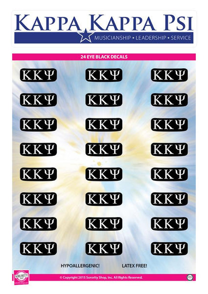 Kappa Kappa Psi  Eye Black Decal Sticker Sheet
