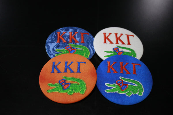 Kappa Kappa Gamma Gator with Bow Game Day Embroidered Button