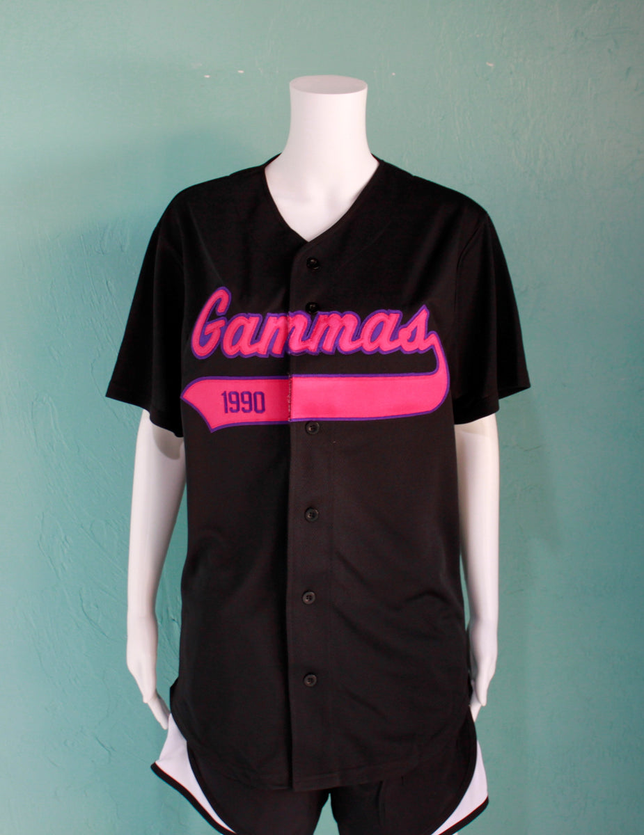 Sigma Black Pinstripe Button Up Baseball Jersey