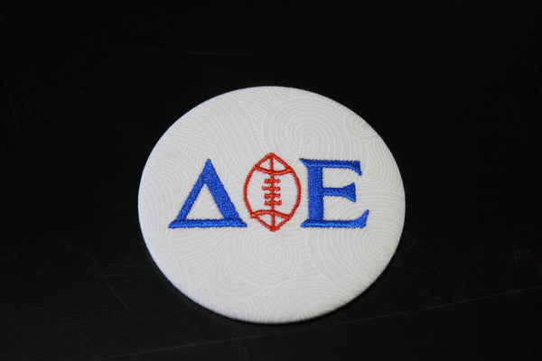 Delta Phi Epsilon Football Embroidered Button