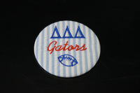 Delta Delta Delta Football Embroidered Button