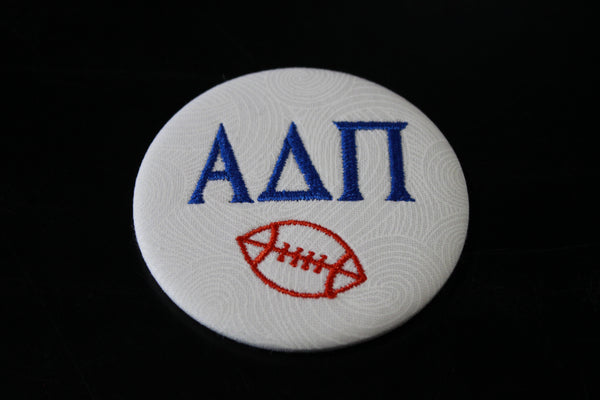 Alpha Delta Pi Football Embroidered Button