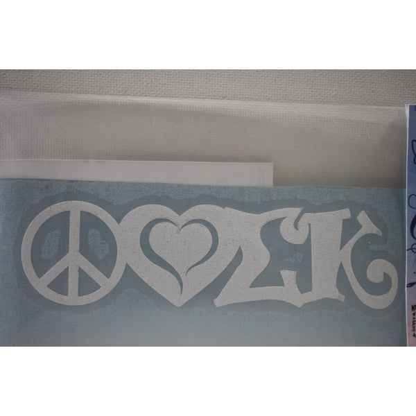 Sigma Kappa Peace Love Decal - Discontinued