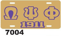 1911 Purple and Old Gold 1911 / Life Member / Roo! License Plate