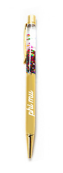 Phi Mu Confetti Pen Set