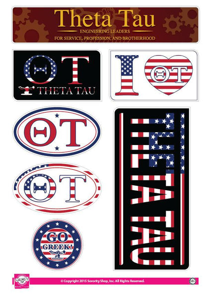 Theta Tau American Stickers