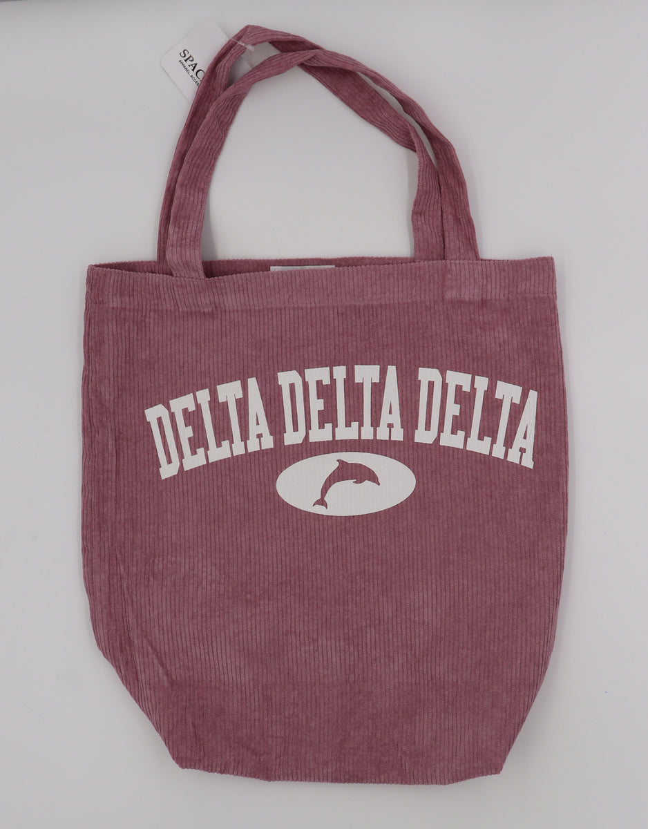 Sorority Corduroy Tote Bag with Print – Greek Divine and More