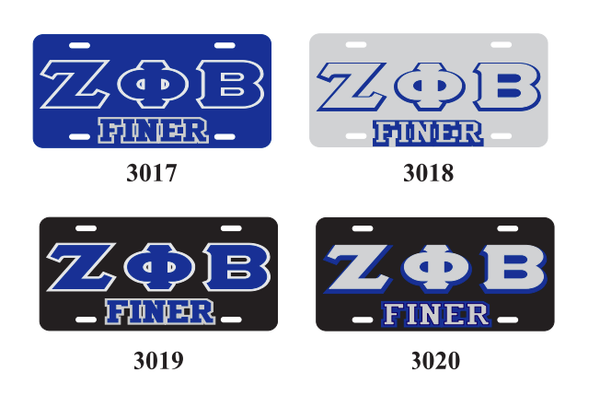 Zeta Phi Beta Finer License Plate