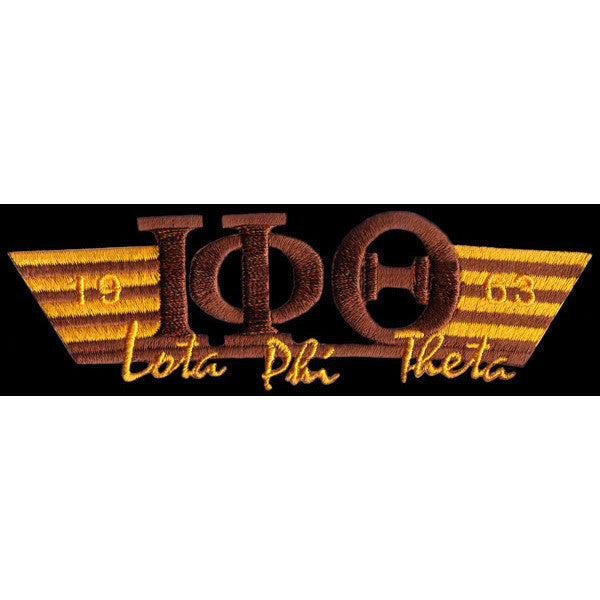 Iota Phi Theta Wing Style Embroidery Patch Brown