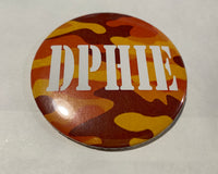 Delta Phi Epsilon Orange Camo Printed Button