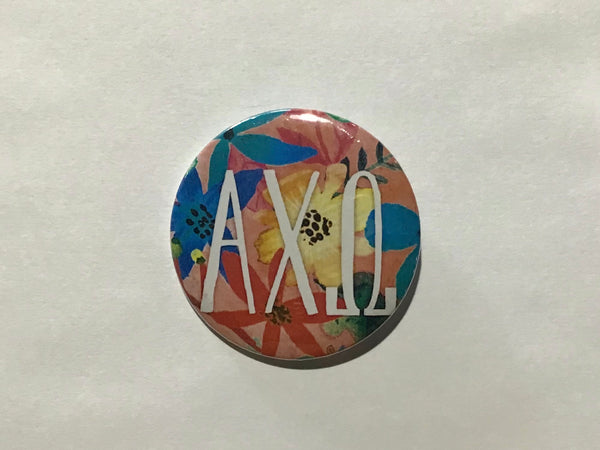 Alpha Chi Omega Flower 2.25" Printed Button