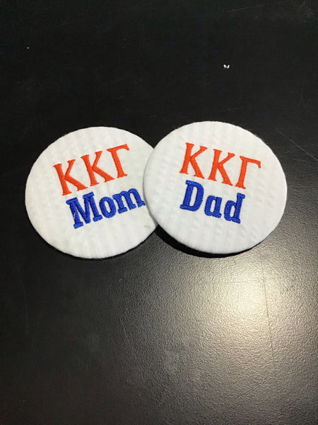 Kappa Kappa Gamma Mom/Dad Embroidered Button