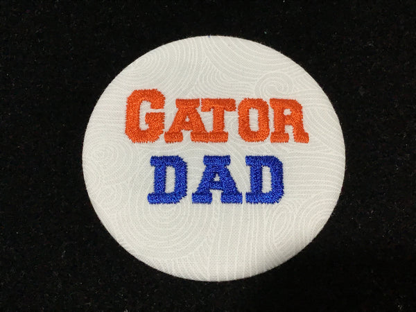Gator Dad Game Day Embroidered Button