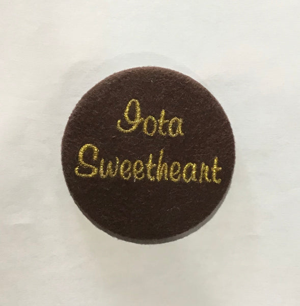 Iota Sweetheart Embroidered Button - Discontinued