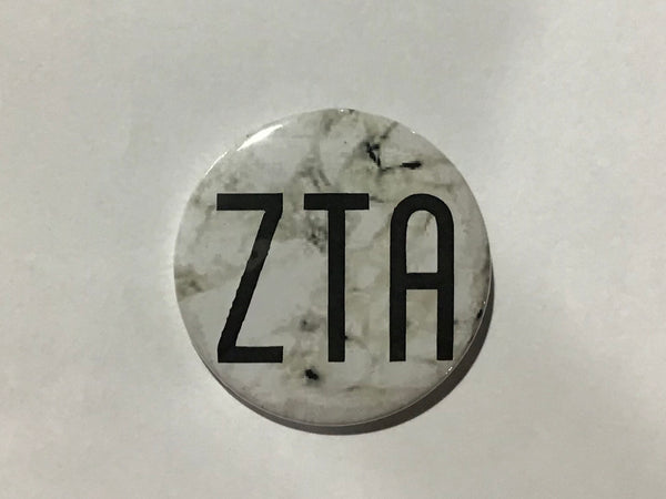 Zeta Tau Alpha Marble 2.25" Printed Button