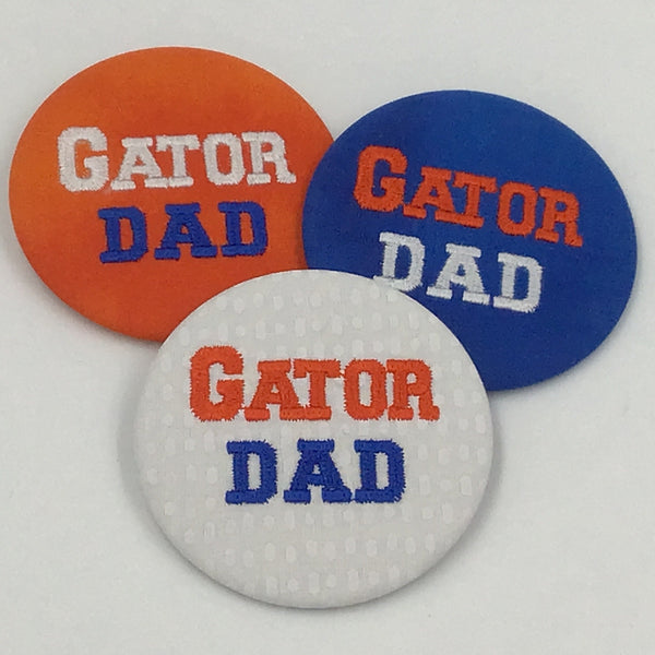 Dad Game Day Embroidered Button