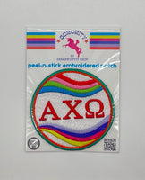 Alpha Chi Omega Colorful Peel & Stick Patch