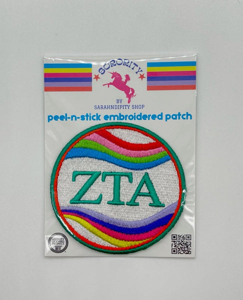 Zeta Tau Alpha Colorful Peel & Stick Patch