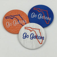 Florida Game Day Embroidered Button