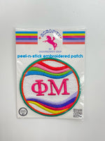 Phi Mu Colorful Peel & Stick Patch