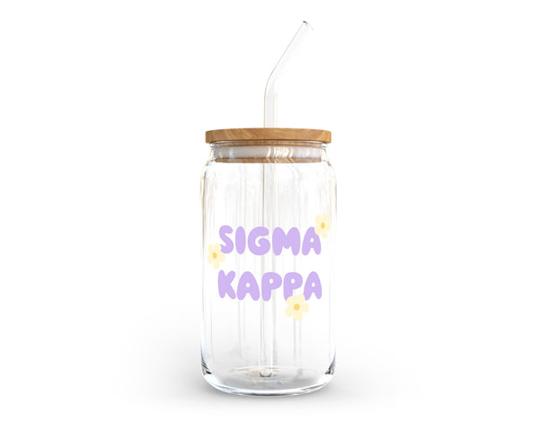 Sigma Kappa Cup with Yellow Flowers