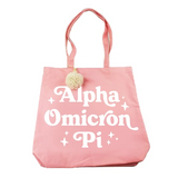 Alpha Omicron Pi Pom Pom Tote Bag