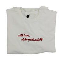 Alpha Epsilon Phi With Love Crewneck