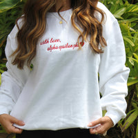 Alpha Epsilon Phi With Love Crewneck