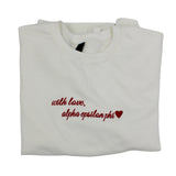 Alpha Epsilon Phi With Love Crewneck