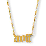 Alpha Omicron Pi Old English Necklace