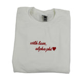 Alpha Phi With Love Crewneck