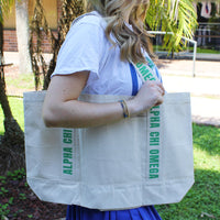 Alpha Chi Omega Large Canvas Tote Bag