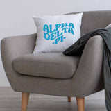 Alpha Delta Pi Greek Mod Design on a Sorority Throw Pillow