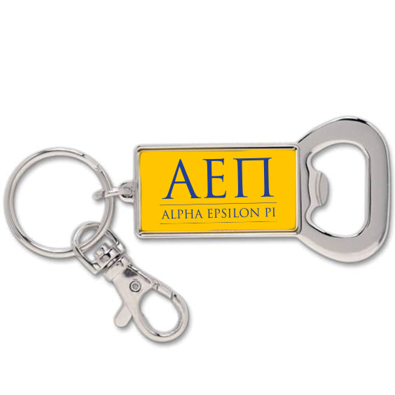 Alpha Epsilon Pi Keychain with Flat Bottle Opener