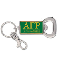 Alpha Gamma Rho Keychain with Flat Bottle Opener