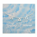 Alpha Delta Pi Silver Greek Letters Necklace