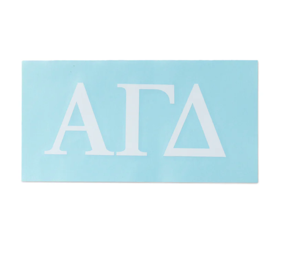 Alpha Gamma Delta Vinyl Decal - White Letters
